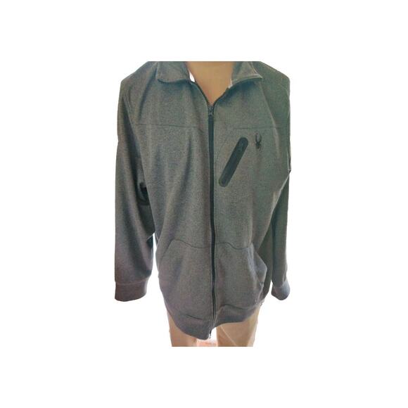Spyder Active Men’s Gray Full Zip Jacket Size XXL Preowned - Picture 1 of 9